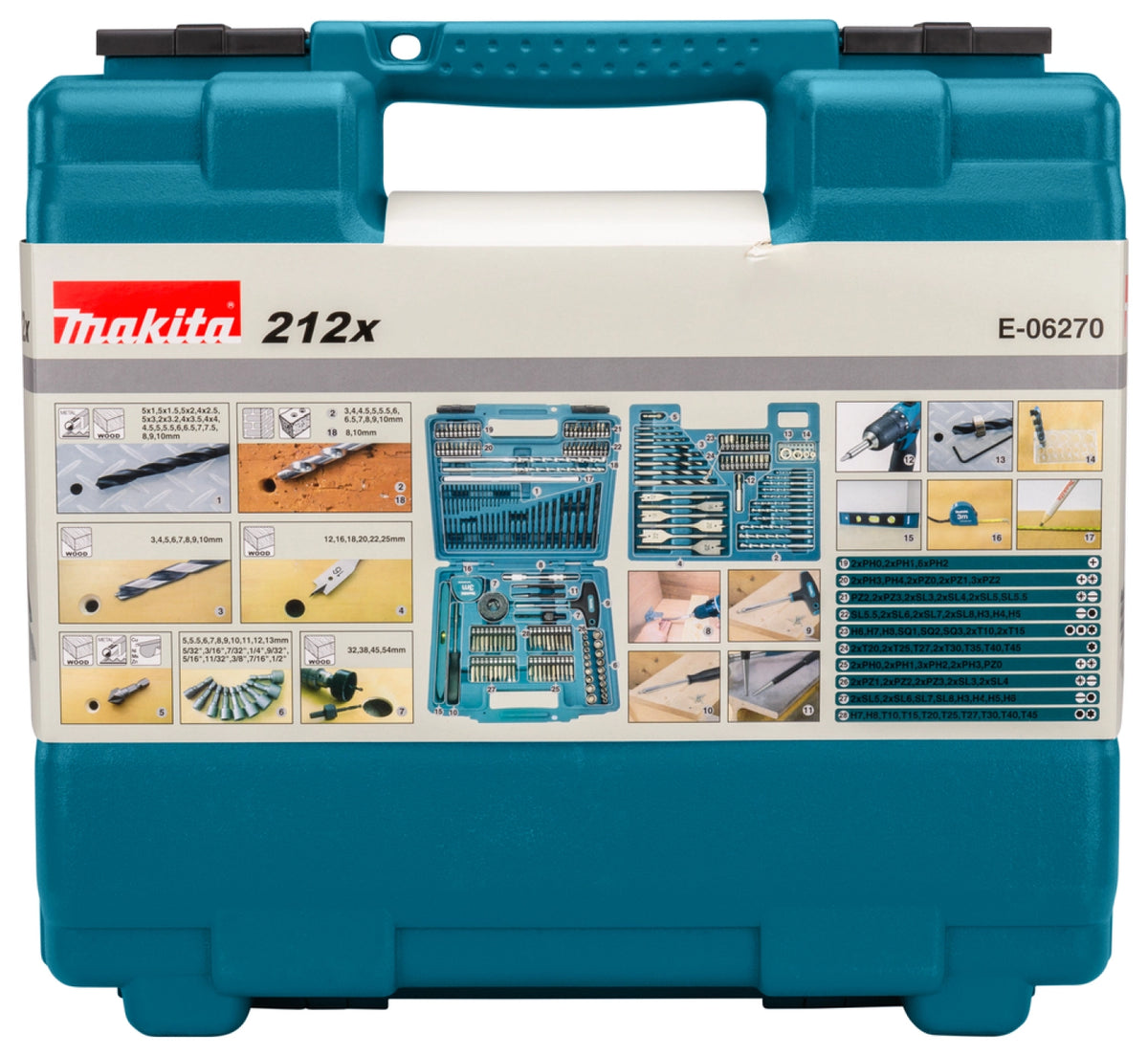 Makita E-06270 Borenset 212-delig E-06270