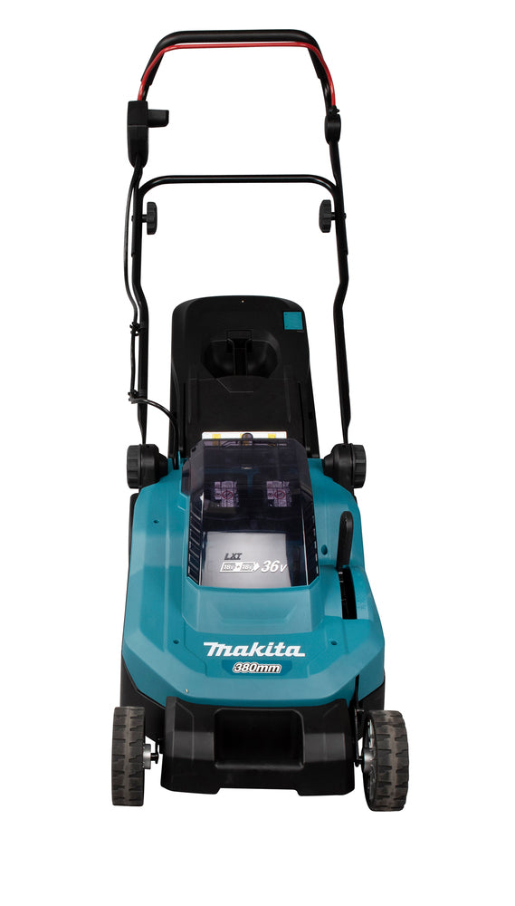 Makita DLM382PM2 Accu-Grasmaaier 38 cm 2x18V met 2x 4,0Ah Accu en Lader