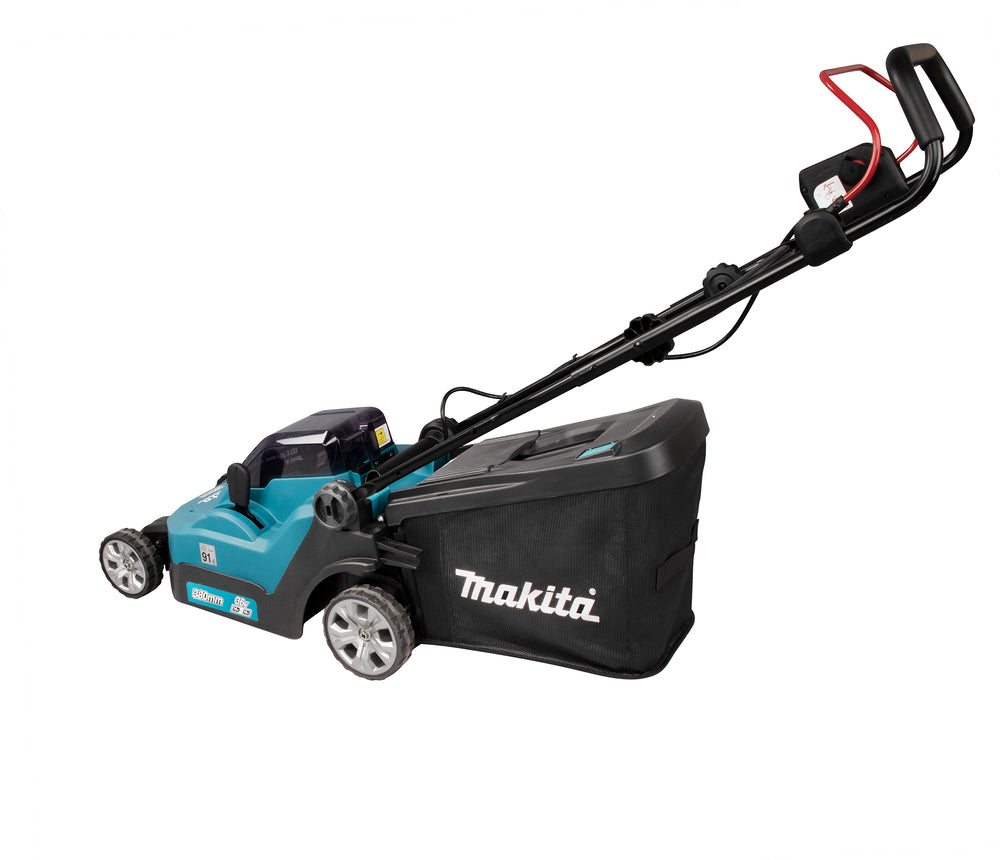 Makita DLM382PM2 Accu-Grasmaaier 38 cm 2x18V met 2x 4,0Ah Accu en Lader