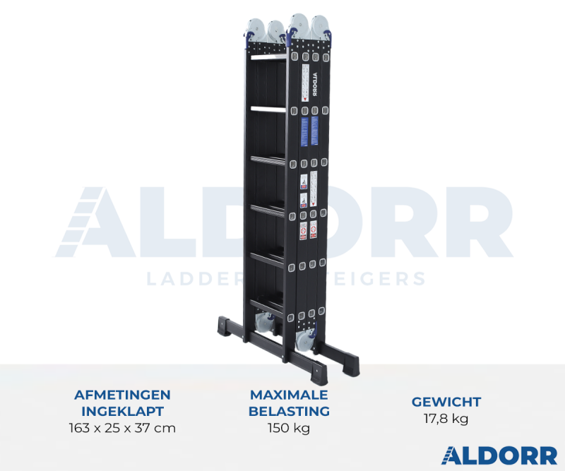 ALDORR Vouwladder 3.1 m 150 kg 4061