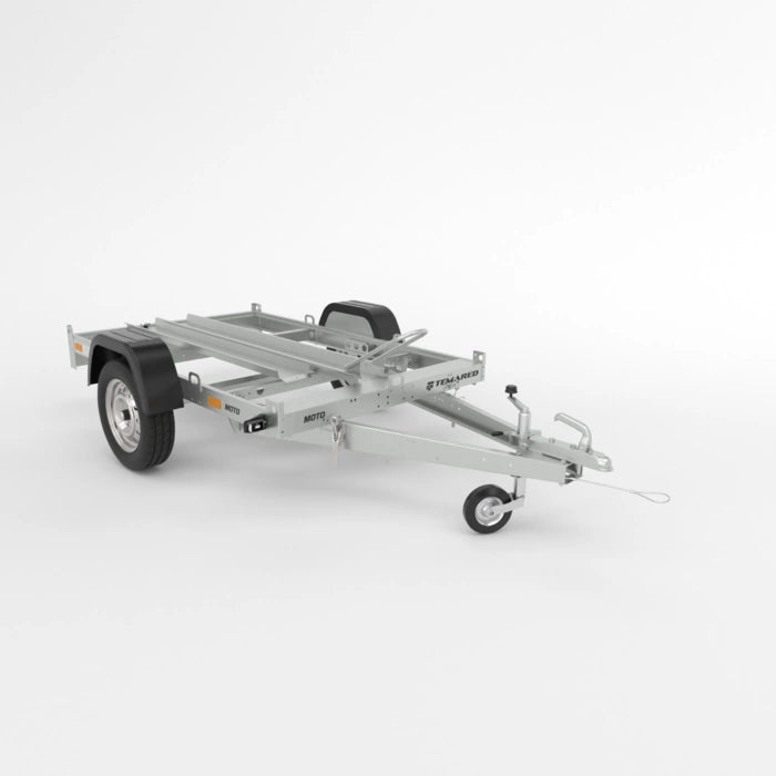 TEMARED MOTO 1 Motorfietsaanhanger met Kantelbare Dissel en Laadrail