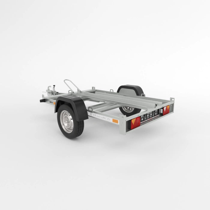 TEMARED MOTO 1 Motorfietsaanhanger met Kantelbare Dissel en Laadrail